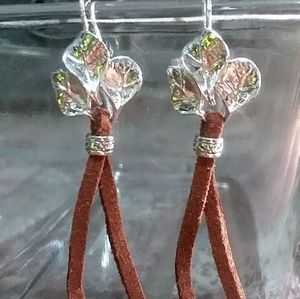 Minimal Chic lightweight silver dangle earrings